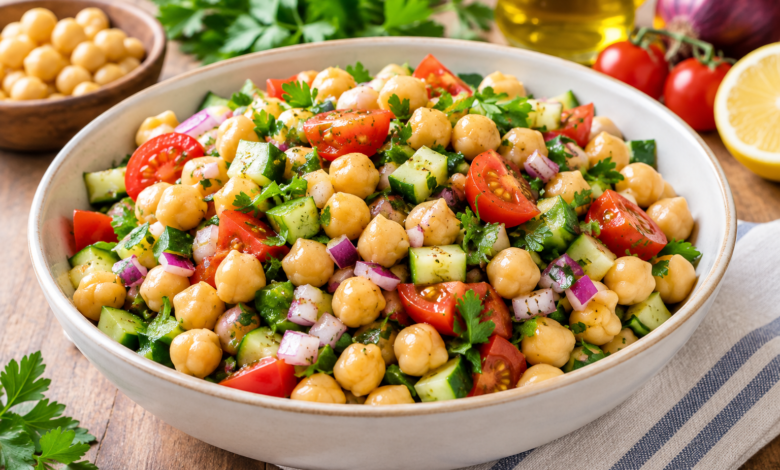 Ensalada garbanzos: receta fácil, fresca y llena de sabor 4 Ensalada garbanzos
