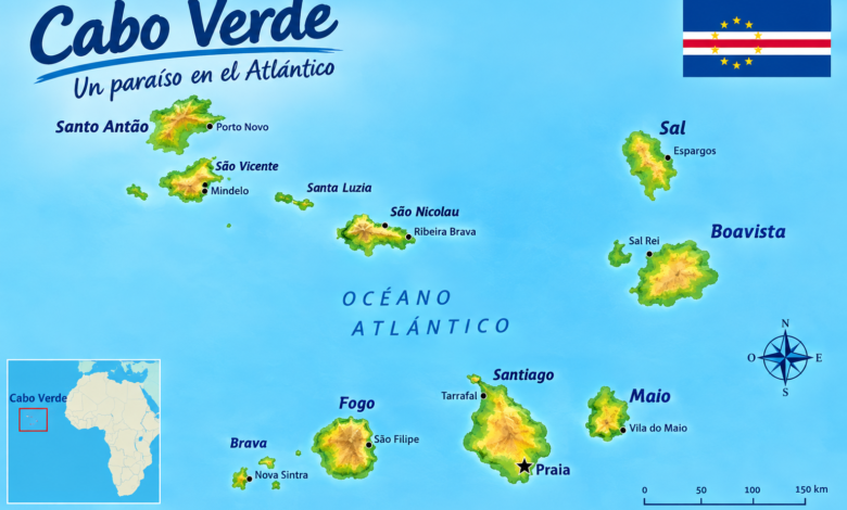 Cabo Verde mapa: guía completa para conocer sus islas, ciudades y lugares principales 1 Cabo Verde mapa